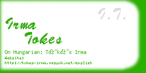 irma tokes business card